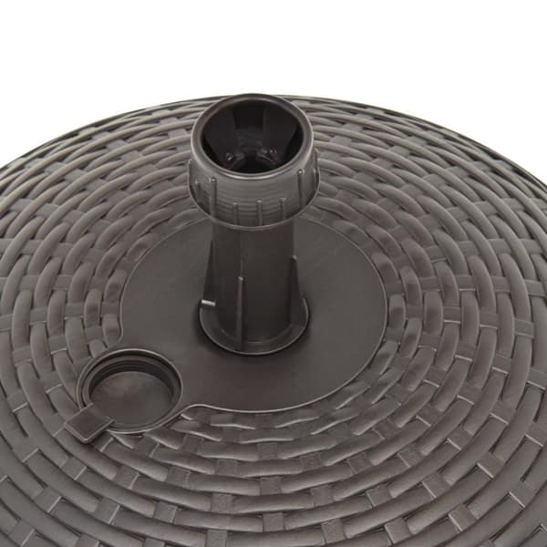 vidaXL parasolfod 20 l sand- eller vandfyldt plastik rattanlook brun