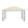 Miniatyrbillede 3 af 6: vidaXL pavillon med myggenet 4x3x2,73 m 180 g/m² cremefarvet