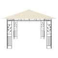 Miniatyrbillede 4 af 6: vidaXL pavillon med myggenet 4x3x2,73 m 180 g/m² cremefarvet