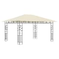 Miniatyrbillede 2 af 6: vidaXL pavillon med myggenet 4x3x2,73 m 180 g/m² cremefarvet