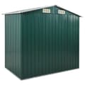 Miniatyrbillede 6 af 8: vidaXL haveskur med reol 205x130x183 cm jern grøn