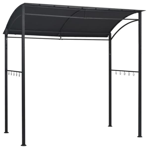 vidaXL Paviljong til grilling 215x150x220 cm antrasitt stål
