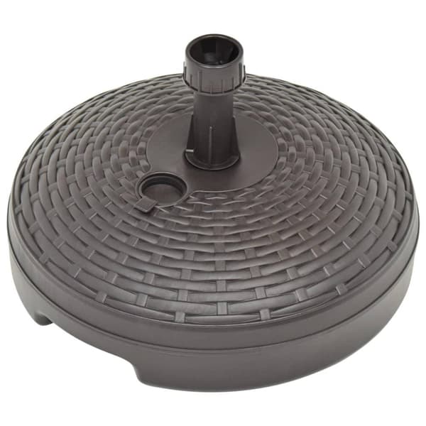vidaXL Parasollfot sand/vattenfylld 20 L brun plastrotting