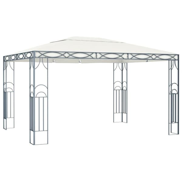 vidaXL Paviljong 400x300 cm gräddvit
