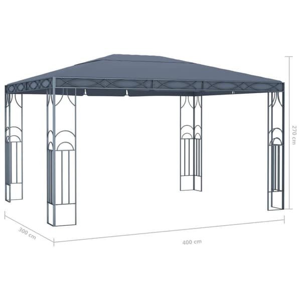 vidaXL Paviljong 400x300 cm antracit