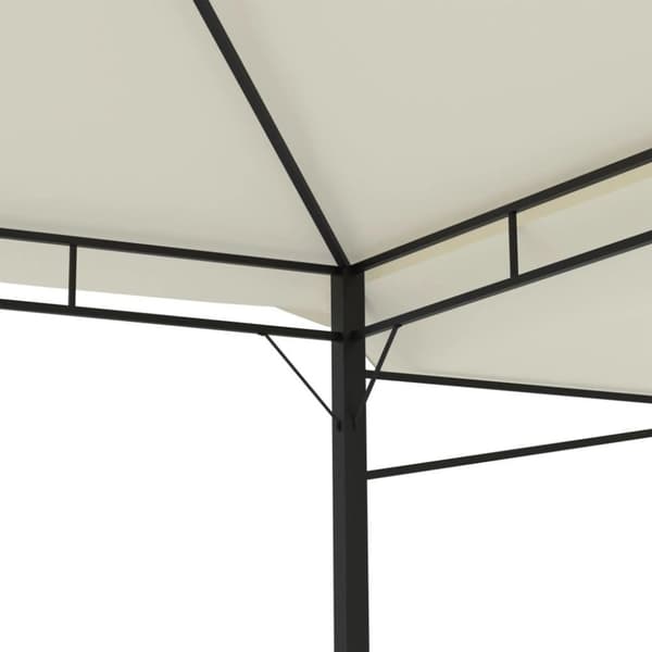 vidaXL Paviljong med doble utvidede tak 3x3x2,75 m kremhvit 180 g/m²
