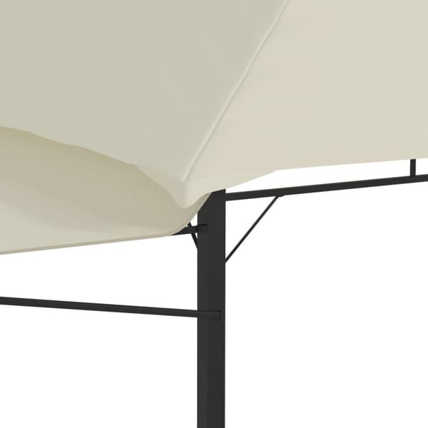 vidaXL Paviljong med doble utvidede tak 3x3x2,75 m kremhvit 180 g/m²