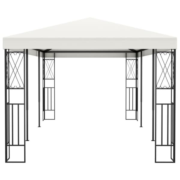 vidaXL pavillon 3x6 m stof cremefarvet