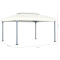 Miniatyrbillede 5 af 5: vidaXL pavillon 400x300 cm aluminium cremefarvet