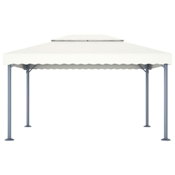 vidaXL pavillon 400x300 cm aluminium cremefarvet