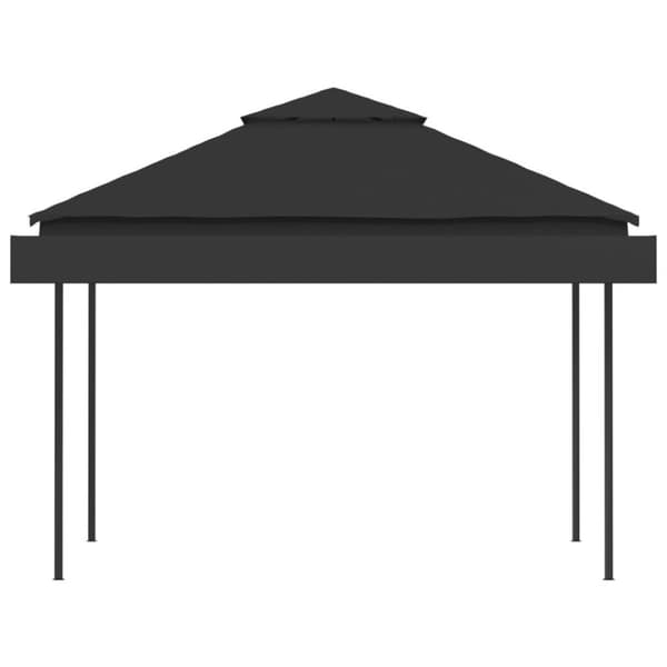 vidaXL Paviljong med doble utvidbare tak 3x3x2,75 m antrasitt 180 g/m²