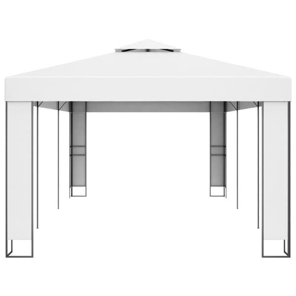 vidaXL pavillon med dobbelttag 3x6 m hvid