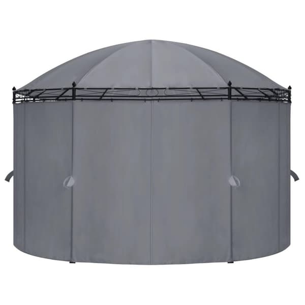 vidaXL pavillon med gardiner 520x349x255 cm antracitgrå