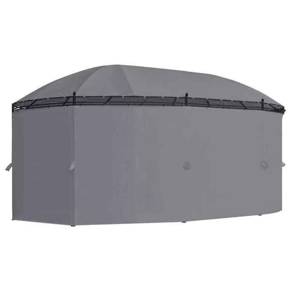 vidaXL pavillon med gardiner 520x349x255 cm antracitgrå