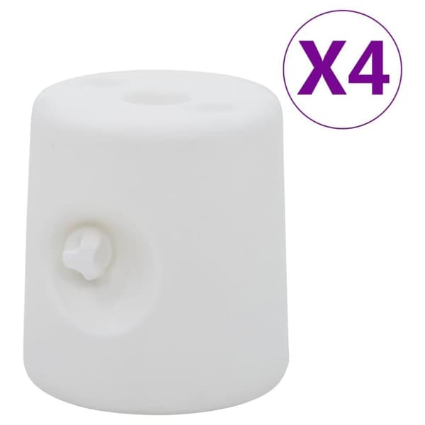 vidaXL Lysthusvekter 4 stk PE hvit