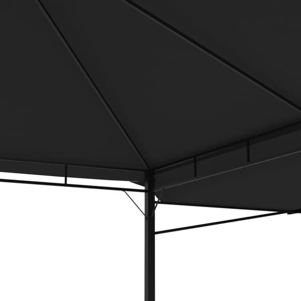 vidaXL pavillon med 2 udvidelige tage 3x3x2,75 m 180 g/m² antracitgrå