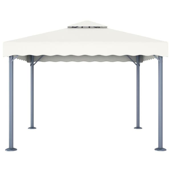 vidaXL pavillon 300x300 cm aluminium cremefarvet