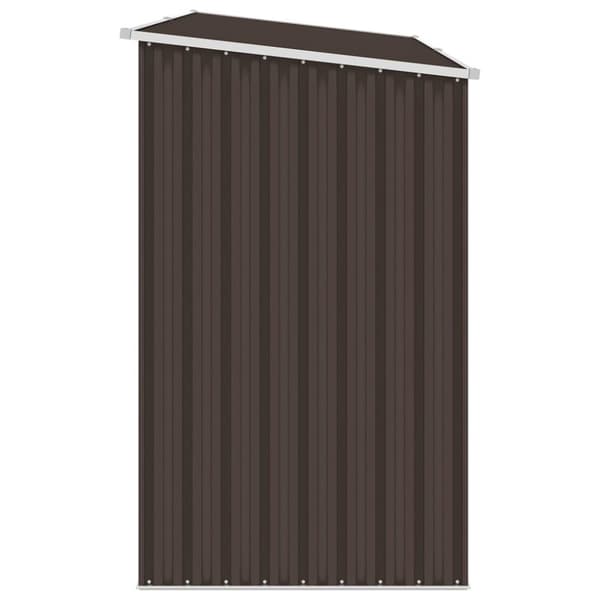 vidaXL Vedskjul brun 245x98x159 cm galvaniserat stål