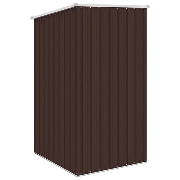 vidaXL Trädgårdsskjul brun 87x98x159 cm galvaniserat stål
