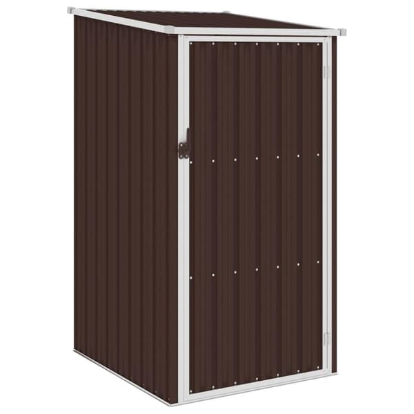 vidaXL Trädgårdsskjul brun 87x98x159 cm galvaniserat stål