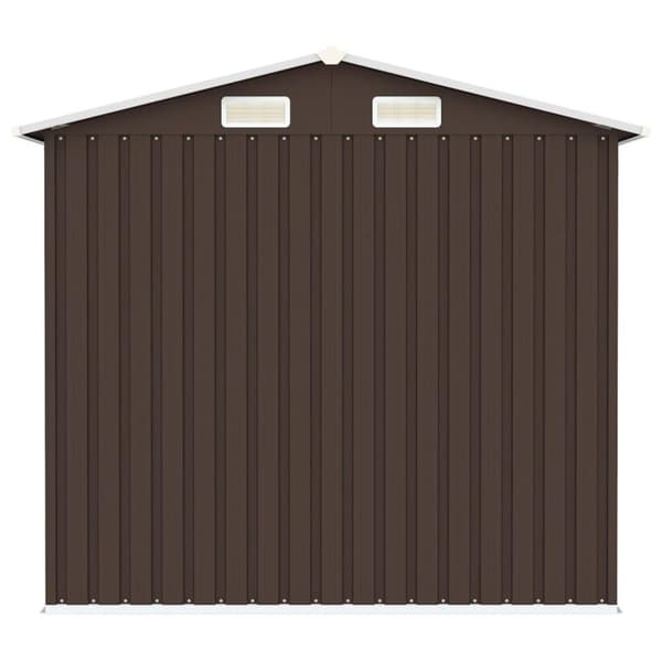 vidaXL Trädgårdsskjul brun 205x129x183 cm galvaniserat stål