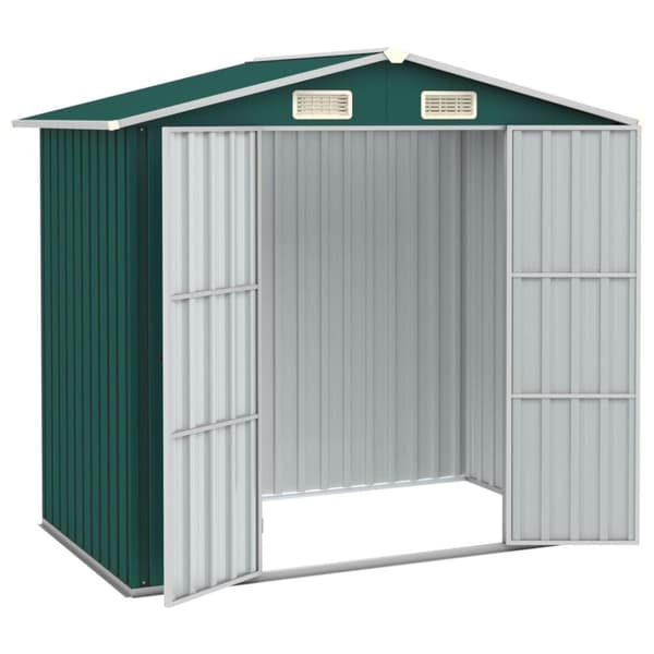 vidaXL haveskur 205x129x183 cm galvaniseret stål grøn