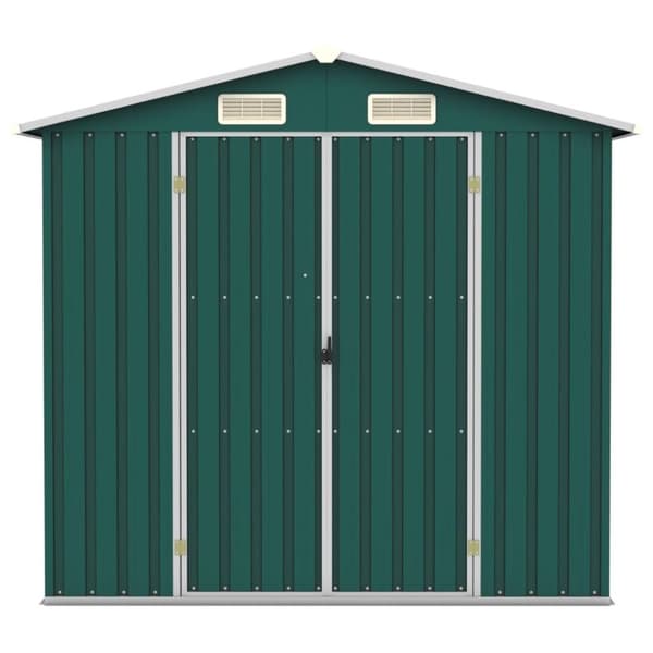vidaXL haveskur 205x129x183 cm galvaniseret stål grøn