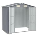 Miniatyrbillede 3 af 7: vidaXL haveskur 205x129x183 cm galvaniseret stål grå