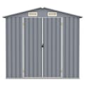 Miniatyrbillede 4 af 7: vidaXL haveskur 205x129x183 cm galvaniseret stål grå