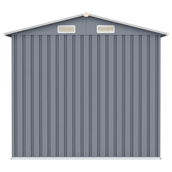 vidaXL haveskur 205x129x183 cm galvaniseret stål grå