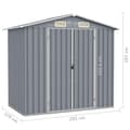 Miniatyrbillede 7 af 7: vidaXL haveskur 205x129x183 cm galvaniseret stål grå