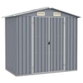 Miniatyrbillede 1 af 7: vidaXL haveskur 205x129x183 cm galvaniseret stål grå