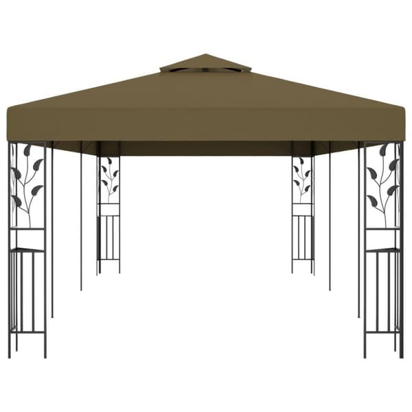 vidaXL Paviljong 6x3 m gråbrun 180 g/m²