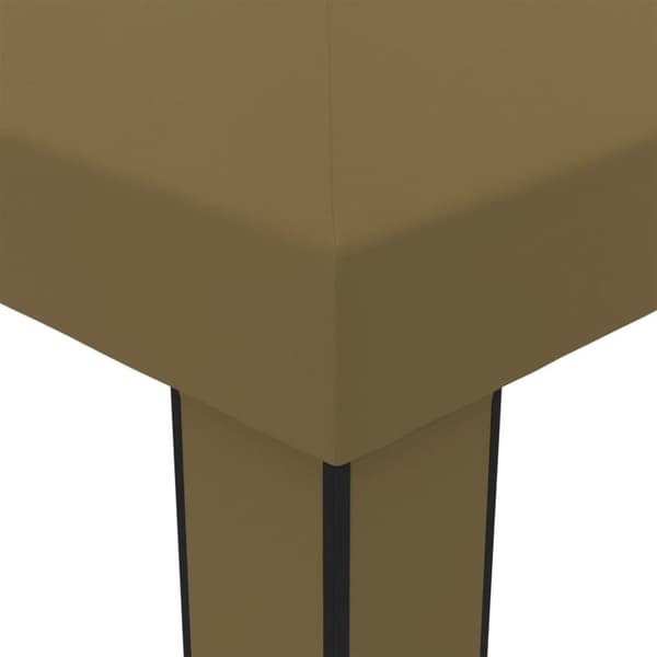 vidaXL Paviljong dubbla tak 3x6 m taupe 180 g/m²