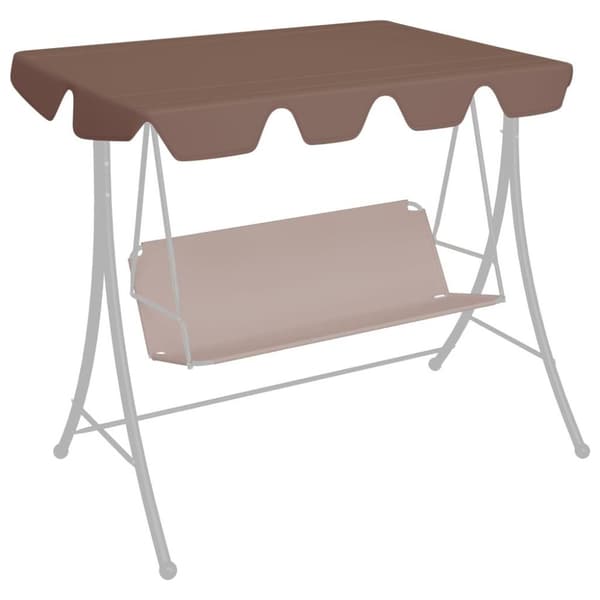 vidaXL Vaihtokatos puutarhakeinuun ruskea 150/130x105/70 cm