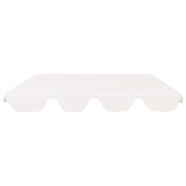 vidaXL Vaihtokatos puutarhakeinuun valkoinen 150/130x105/70 cm