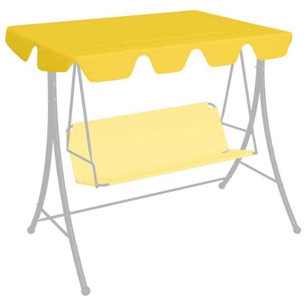 vidaXL Vaihtokatos puutarhakeinuun keltainen 150/130x105/70 cm