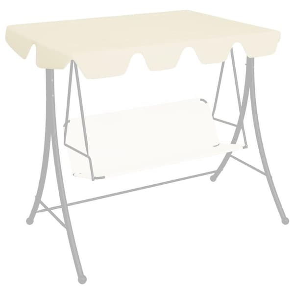 vidaXL baldakin til havegynge 150/130x105/70 cm cremefarvet