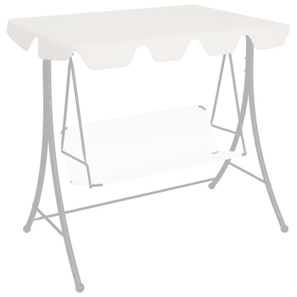 vidaXL Vaihtokatos puutarhakeinuun valkoinen 188/168x145/110 cm