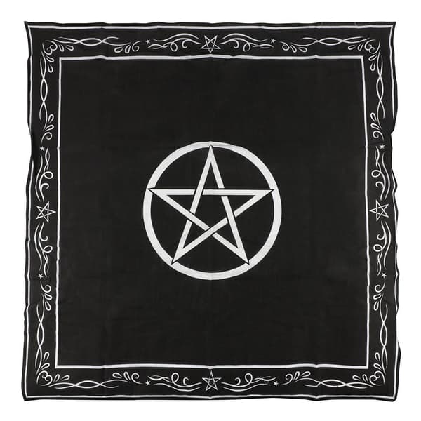 Something Different Pentagram Altar Cloth Black/White 70cm x 70cm
