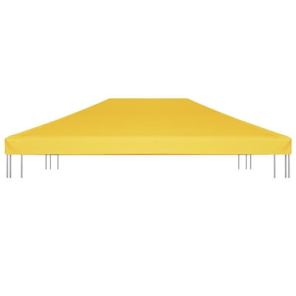 vidaXL Toppduk til paviljong 270 g/m² 4x3 m gul