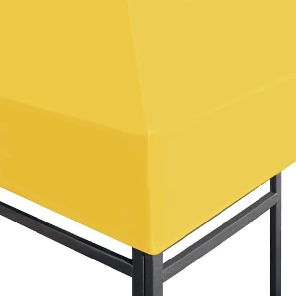 vidaXL Toppduk til paviljong 270 g/m² 4x3 m gul