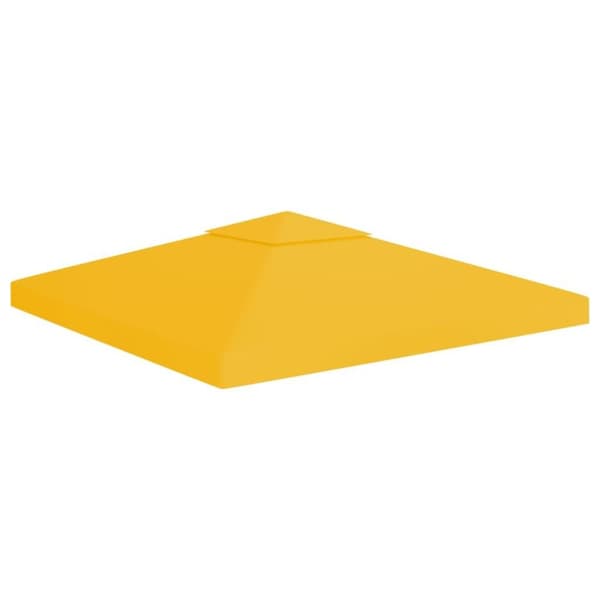 vidaXL pavillontopdække i 2 lag 3x3 m 310 g/m² gul