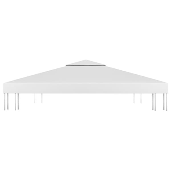 vidaXL Dobbel toppduk til paviljong 310 g/m² 4x3 m hvit