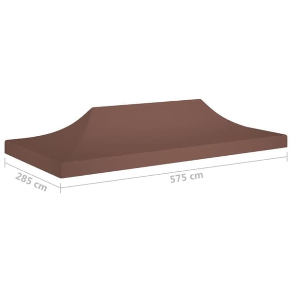 vidaXL tag til festtelt 6x3 m 270 g/m² brun