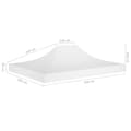 Miniatyrbillede 6 af 7: vidaXL tag til festtelt 4,5x3 m 270 g/m² hvid