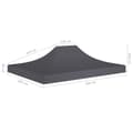 Miniatyrbilde 6 av 6: vidaXL Teltduk for festtelt 4,5x3 m antrasitt 270 g/m²