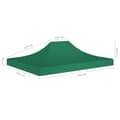 Miniatyrbilde 6 av 6: vidaXL Teltduk for festtelt 4,5x3 m grønn 270 g/m²