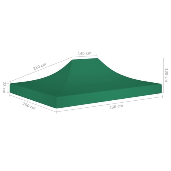 vidaXL Teltduk for festtelt 4,5x3 m grønn 270 g/m²