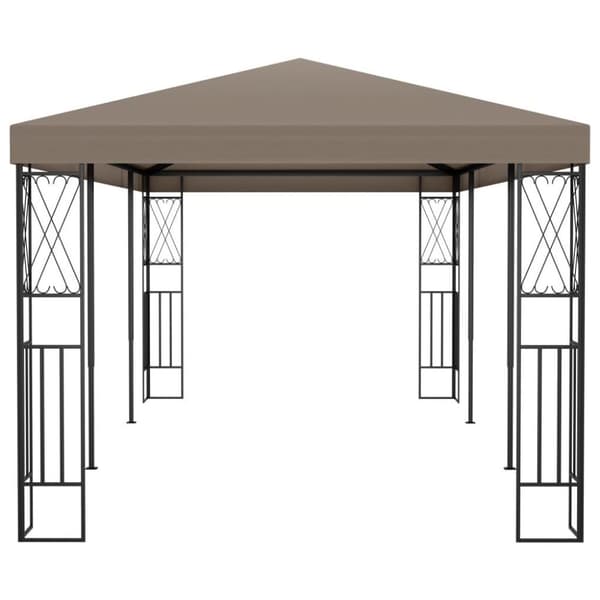 vidaXL pavillon 6x3 m stof gråbrun
